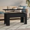 Coffee Table Black 101x49x52 cm Engineered Wood Colour black Quantity in Package 1 