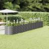 Garden Raised Bed Powder-coated Steel 512x80x68 cm Grey Colour grey Size 512 x 80 x 68 cm Quantity in Package 1 