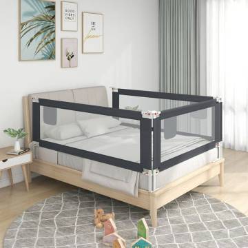 Toddler Safety Bed Rail Dark Grey 200x25 cm - Secure Sleep