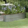 Garden Raised Bed Powder-coated Steel 296x80x68 cm Silver Colour silver Size 296 x 80 x 68 cm Quantity in Package 1 