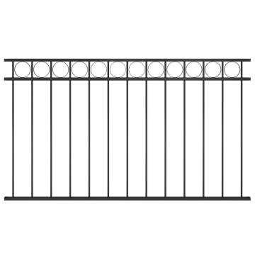 Fence Panel Steel 1.7x0.8 m - Durable Black Garden Divider