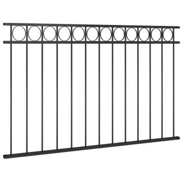 Fence Panel Steel 1.7x0.8 m - Durable Black Garden Divider