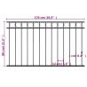 Fence Panel Steel 1.7x0.8 m - Durable Black Garden Divider