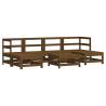 7 Piece Honey Brown Solid Wood Garden Lounge Set