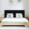 Elegant Black Wall Headboard - Solid Pine 166x3x60 cm