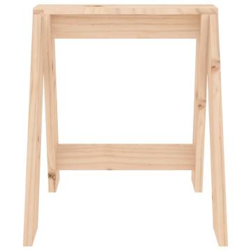 Stools 2 pcs - Rustic Solid Wood Pine | Hipomarket UK