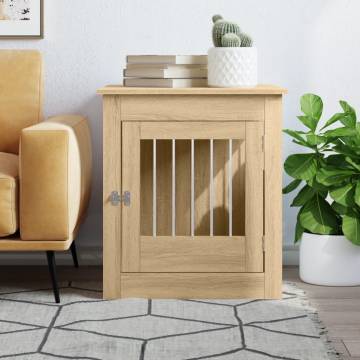 Stylish Dog Crate Furniture - Sonoma Oak | HipoMarket