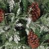 Pre-lit Christmas Tree with Pine Cones - Green & White 225cm