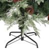 Pre-lit Christmas Tree with Pine Cones - Green & White 225cm