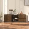 3 Piece Sideboard Brown Oak Engineered Wood Colour brown oak Quantity in Package 3 