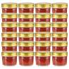 Glass Jam Jars with Gold Lids - 24 pcs 110 ml | HipoMarket