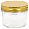 Glass Jam Jars with Gold Lids - 24 pcs 110 ml | HipoMarket