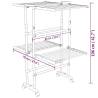 2-Tier Laundry Drying Rack with Wheels - Silver 60x70x106 cm