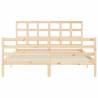 Solid Wood King Size Bed Frame with Headboard | HipoMarket