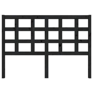 Black Solid Wood Bed Headboard - 140.5x4x100 cm | HipoMarket