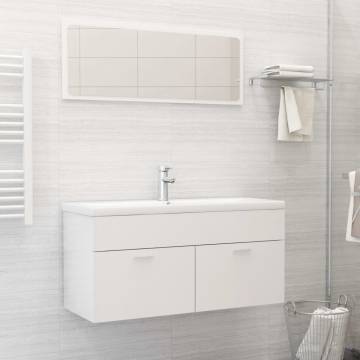 Elegant 2 Piece Bathroom Furniture Set - High Gloss White