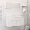 2 Piece Bathroom Furniture Set High Gloss White Engineered Wood Colour high gloss white Number of 1 Number of Pieces 