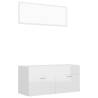 Elegant 2 Piece Bathroom Furniture Set - High Gloss White