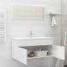 Elegant 2 Piece Bathroom Furniture Set - High Gloss White