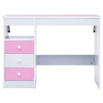 Children Drawing Study Desk - Tiltable Pink & White | HipoMarket