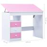 Children Drawing Study Desk - Tiltable Pink & White | HipoMarket