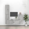 4 Piece TV Cabinet Set Grey Sonoma Engineered Wood Colour grey sonoma Quantity in Package 4 