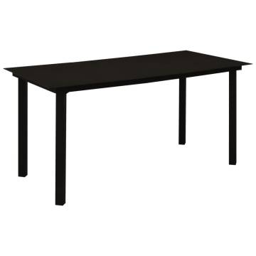 Garden Dining Table Black 150x80x74 cm - Stylish & Durable