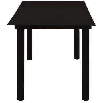 Garden Dining Table Black 150x80x74 cm - Stylish & Durable