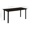 Garden Dining Table Black 150x80x74 cm - Stylish & Durable