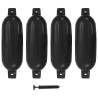 Boat Bumper 4 pcs Black 58.5x16.5 cm PVC Colour black Size 58.5 x 16.5 cm Quantity in Package 4 