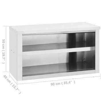 Stainless Steel Kitchen Wall Cabinet | 90x40x50 cm