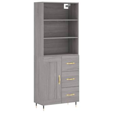 Highboard Grey Sonoma | Stylish Storage Solution - HipoMarket