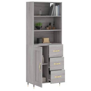 Highboard Grey Sonoma | Stylish Storage Solution - HipoMarket