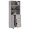 Highboard Grey Sonoma | Stylish Storage Solution - HipoMarket