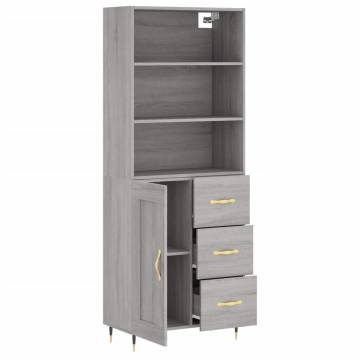 Highboard Grey Sonoma | Stylish Storage Solution - HipoMarket