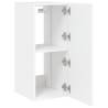 Stylish LED TV Wall Cabinet in White - 30.5x35x70 cm