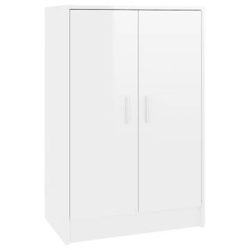 Shoe Cabinet High Gloss White | Stylish Storage Solution