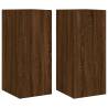 Stylish LED TV Wall Cabinets - Brown Oak (2 pcs) | HipoMarket UK