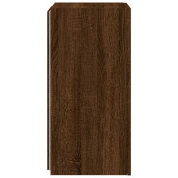 Stylish LED TV Wall Cabinets - Brown Oak (2 pcs) | HipoMarket UK