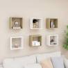 Wall Cube Shelves 6 pcs White and Sonoma Oak 26x15x26 cm Colour white and sonoma oak Size 26 x 15 x 26 cm Quantity in Package 6 Number of Pieces 1 