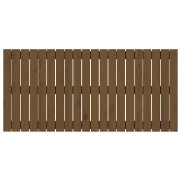 Elegant Honey Brown Wall Headboard - Solid Pine Wood