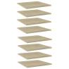 Bookshelf Boards 8 pcs Sonoma Oak 40x40x1.5 cm Engineered Wood Colour sonoma oak Size 40 x 40 x 1.5 cm Quantity in Package 8 