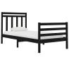 Black Solid Wood Bed Frame 75x190 cm - Small Single