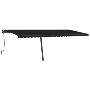 Manual Retractable Awning with LED – 600x350 cm Anthracite