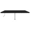 Manual Retractable Awning with LED – 600x350 cm Anthracite