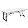 Folding Garden Table White 180x75 cm - Stylish & Durable