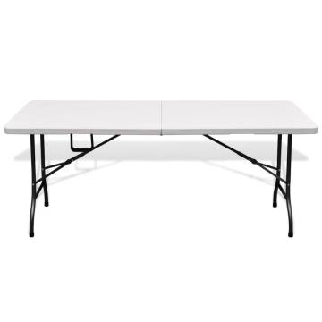 Folding Garden Table White 180x75 cm - Stylish & Durable