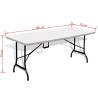 Folding Garden Table White 180x75 cm - Stylish & Durable