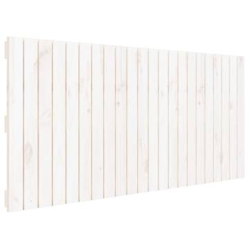 Elegant White Wall Headboard - Solid Pine Wood 140x3x60 cm