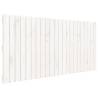 Elegant White Wall Headboard - Solid Pine Wood 140x3x60 cm